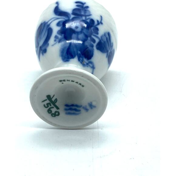 2 Denmark Vtg Royal Copenhagen Blue Flower‎ Egg Cup Royal # 10-1568 Factory 1st - Picture 6 of 9